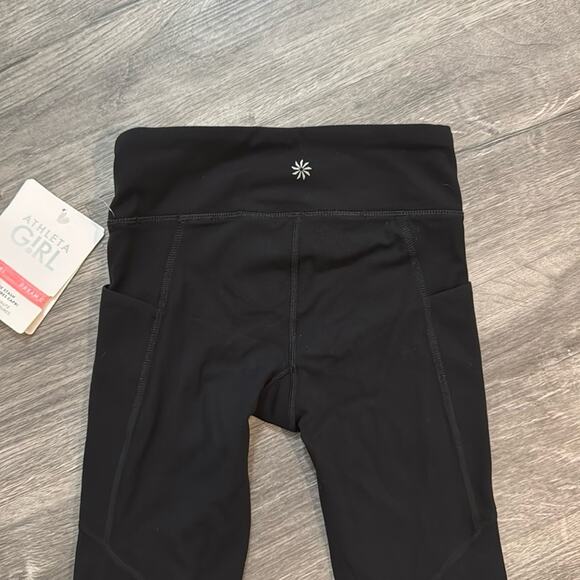 NWT Athleta Girl High Rise Stash Your Treasures Capri Tight Black - Picture 6 of 13